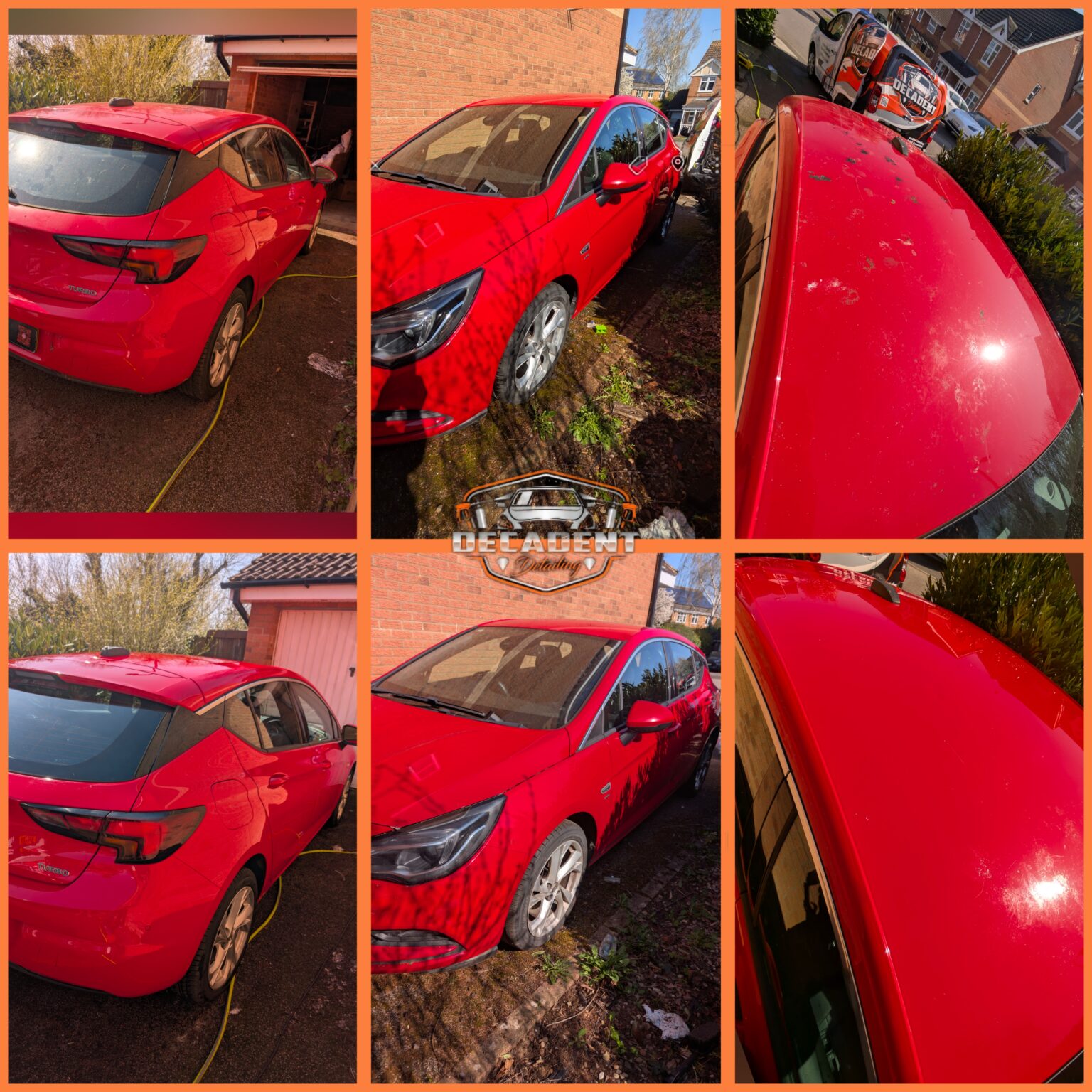 Close-up of Vauxhall during exterior valet in Higham Ferrers, highlighting clean lines and reflective finish