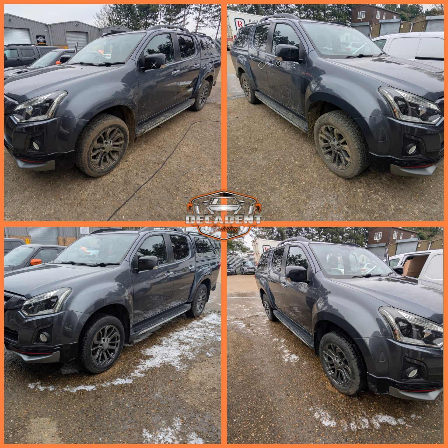 Close-up of Isuzu pickup during pre-sales valet—showcasing transformation and buyer-ready presentation.