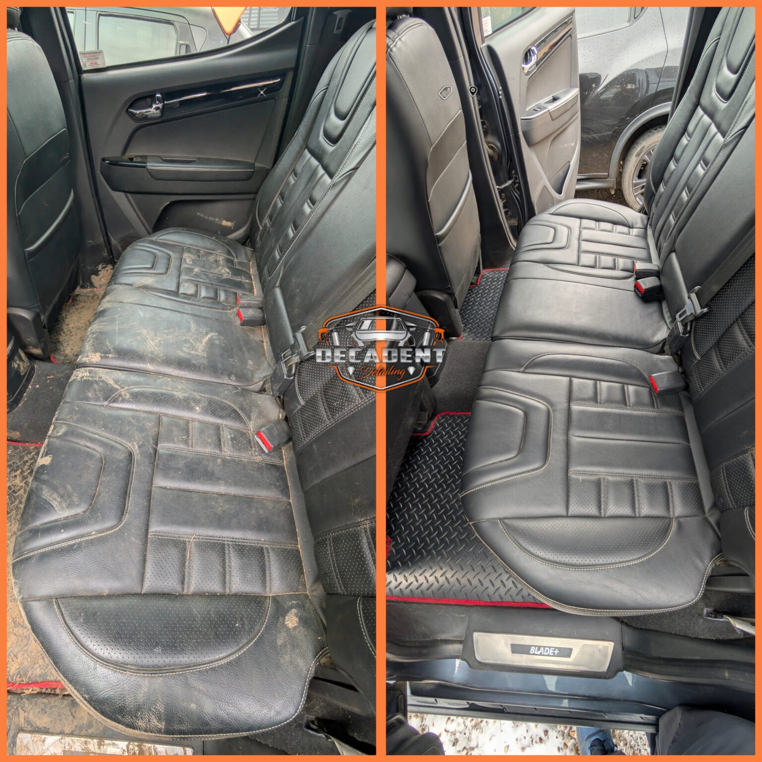Rushden mobile valeting service preparing Isuzu pickup cabin for sale—clean seats, sanitised surfaces, and refreshed trim.