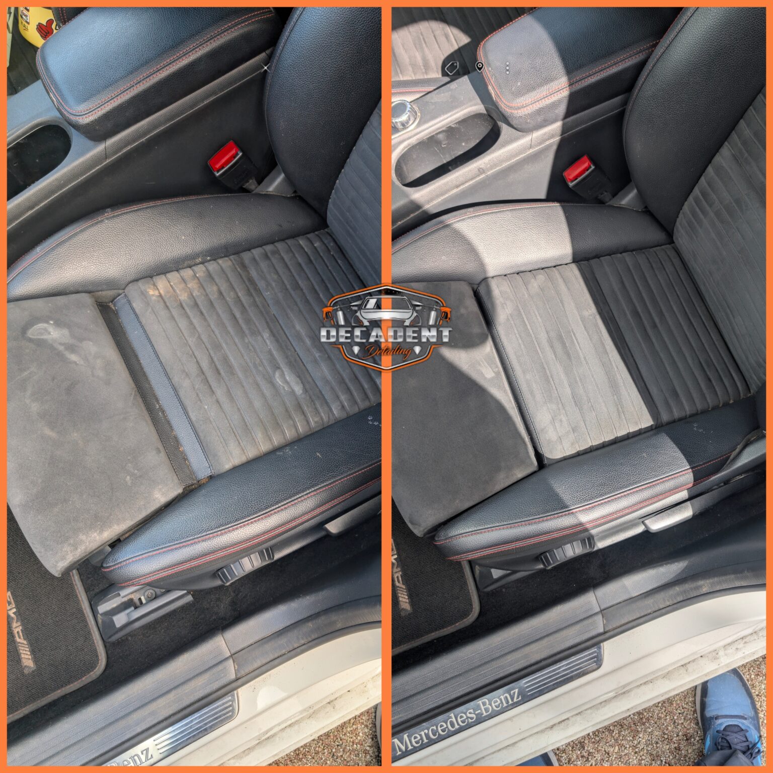 Decadent Detailing restores Mercedes cabin in Wellingborough—seat shampoo delivers fresh, like-new finish.