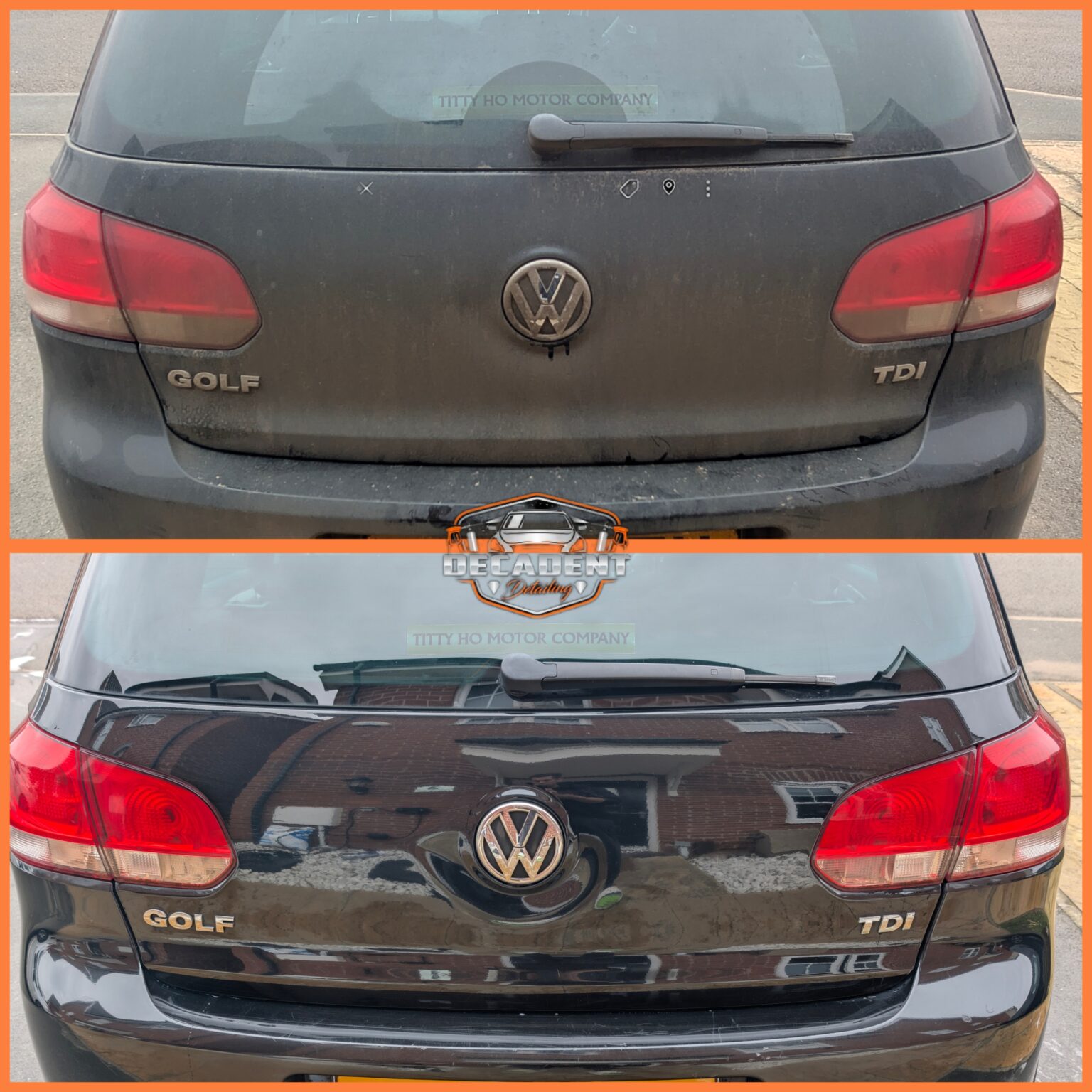 Rushden mobile valeting service refreshing Golf GTI boot—clean edges, spotless lining, and deodorised finish.