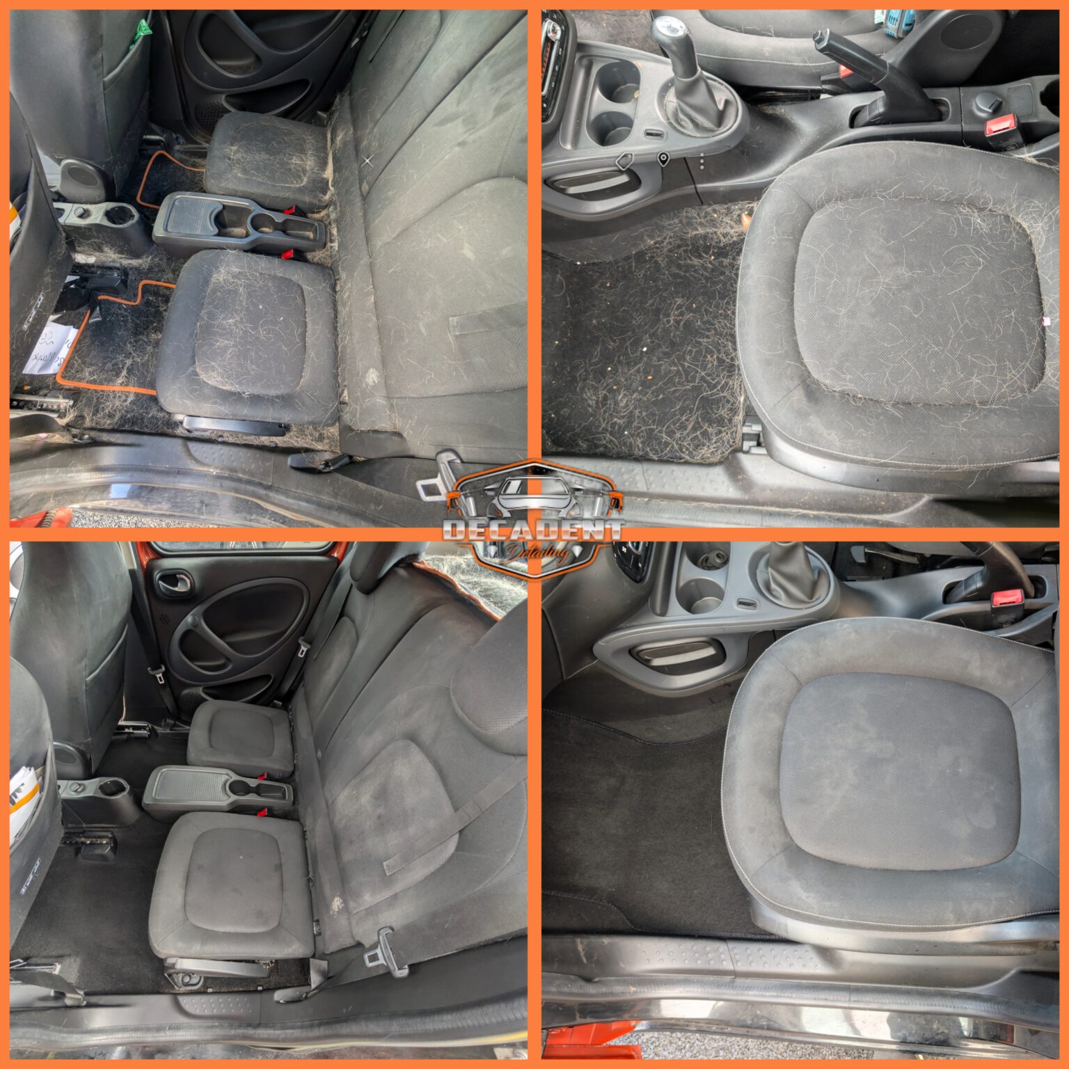 Decadent Detailing tackles pet hair in Rushden Interior cleaned for a fresh, fur-free result.