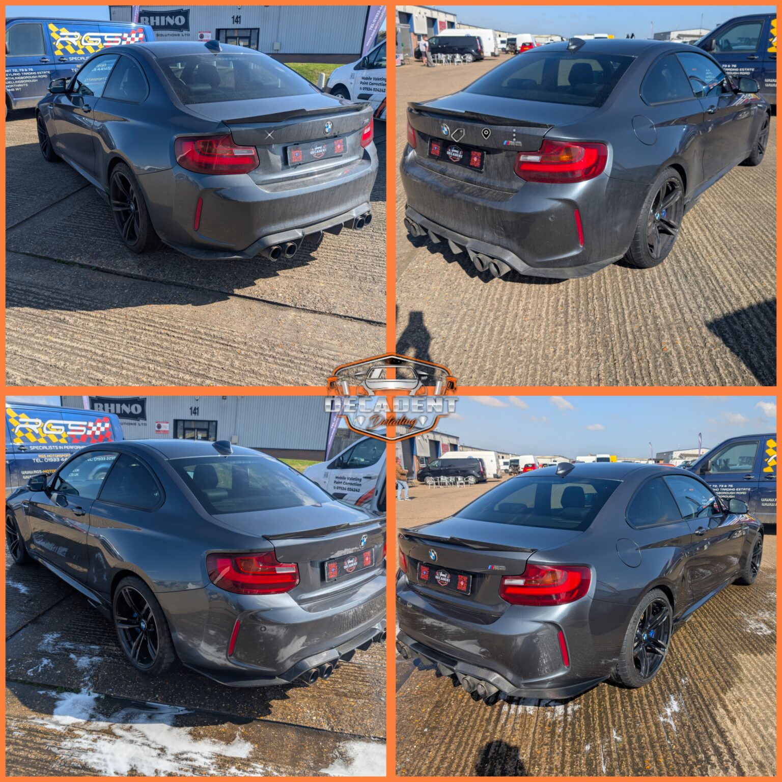 Decadent Detailing restores BMW M3 exterior in Wellingborough—cleaned, corrected, and ready to impress.