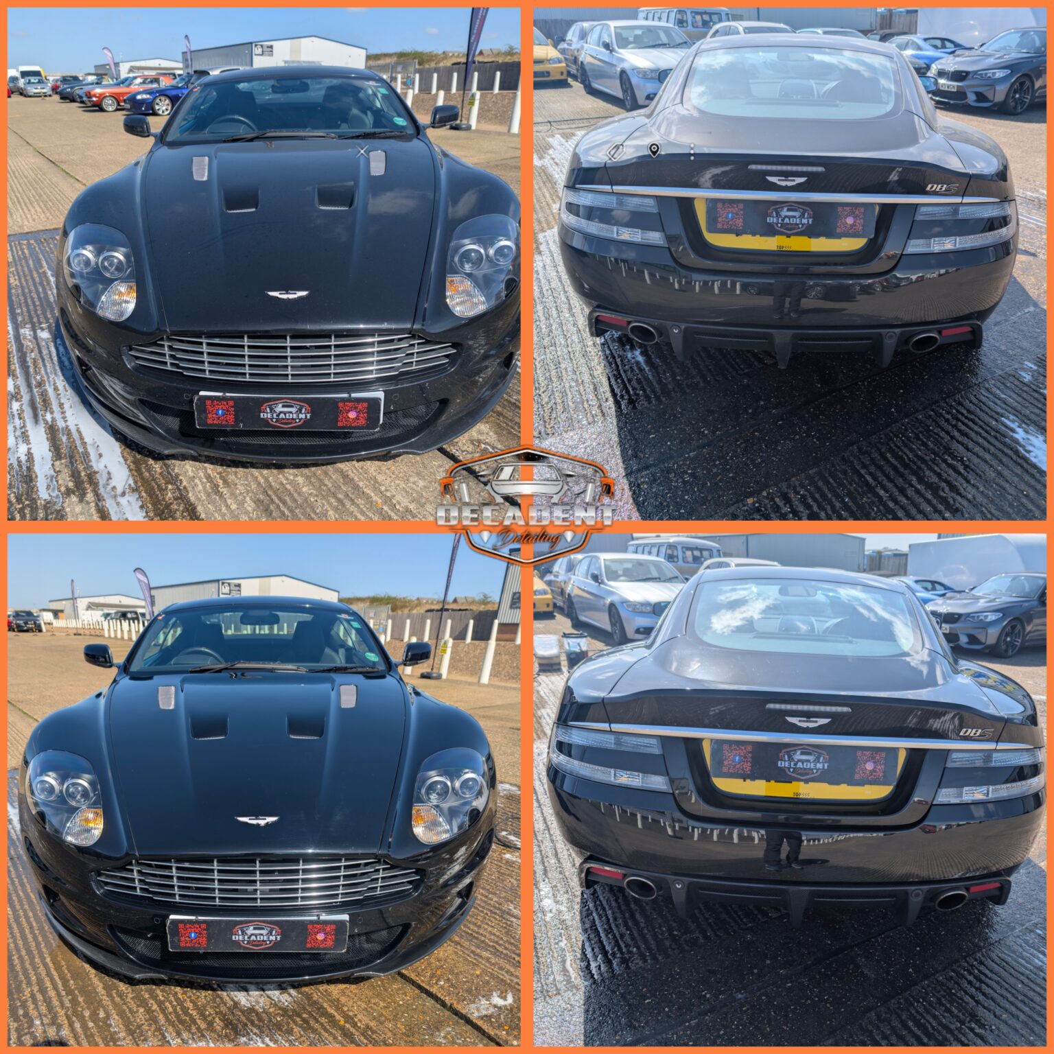 This Aston Martin DBS in Wellingborough received a full exterior valet—foam pre-wash, safe contact rinse, iron and tar decontamination, and gloss-enhancing finish. The before-and-after speaks for itself.
