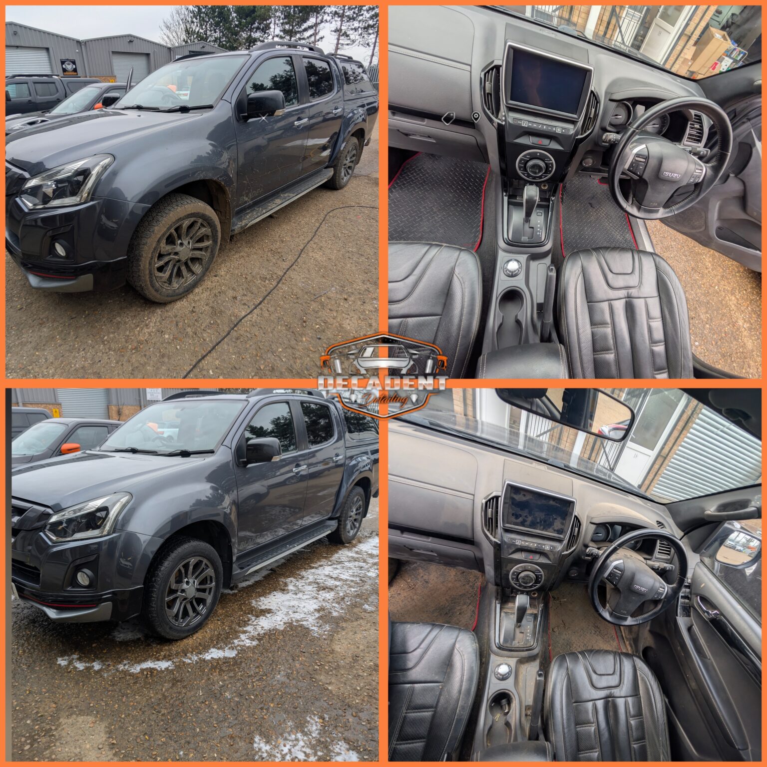 Rushden mobile valeting service preparing Isuzu pickup cabin for sale—clean seats,
