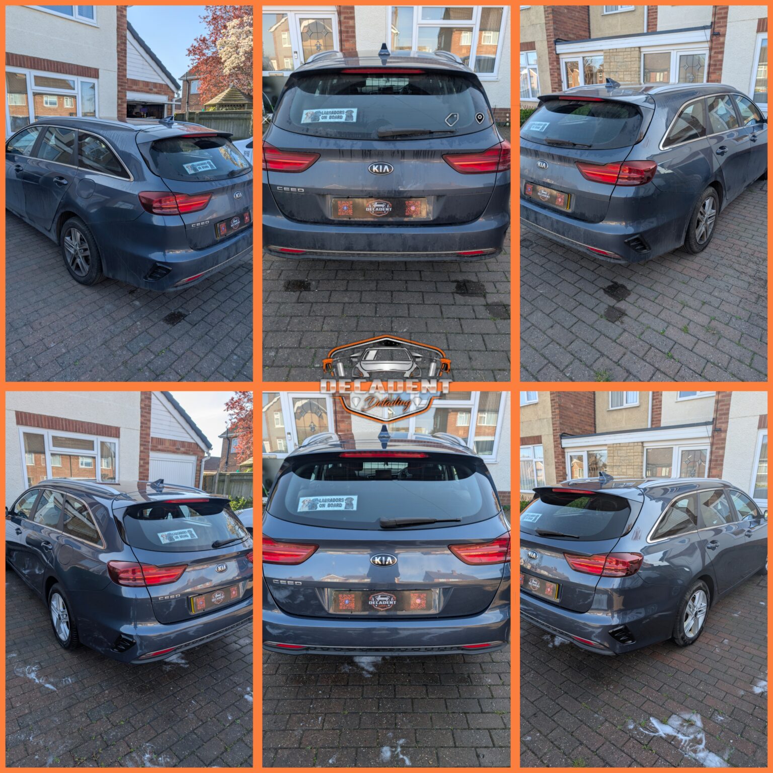 Close-up of Kia Ceed during exterior valet in Raunds—highlighting transformation and finish clarity.