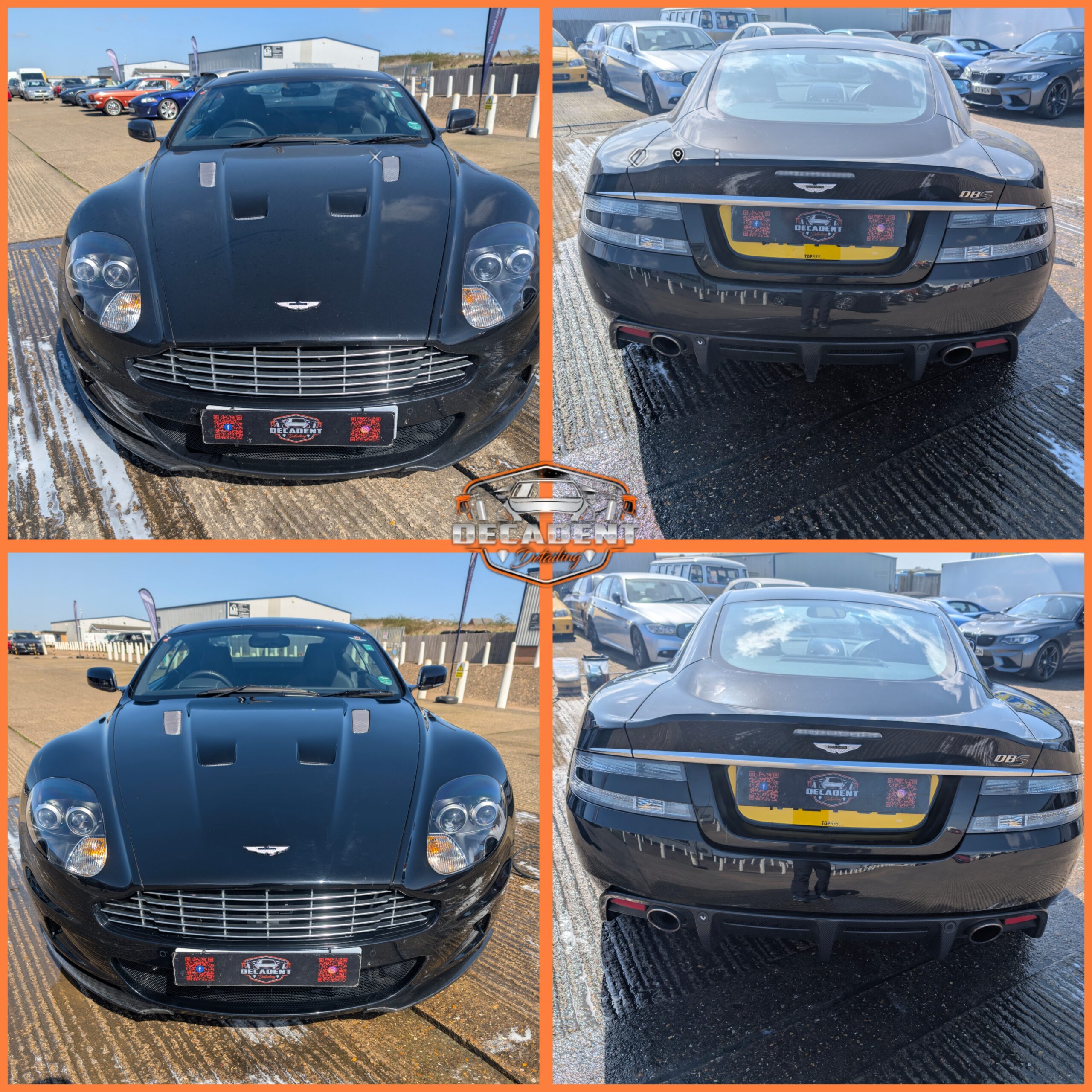 This Aston Martin DBS in Wellingborough received a full exterior valet—foam pre-wash, safe contact rinse, iron and tar decontamination, and gloss-enhancing finish. The before-and-after speaks for itself.