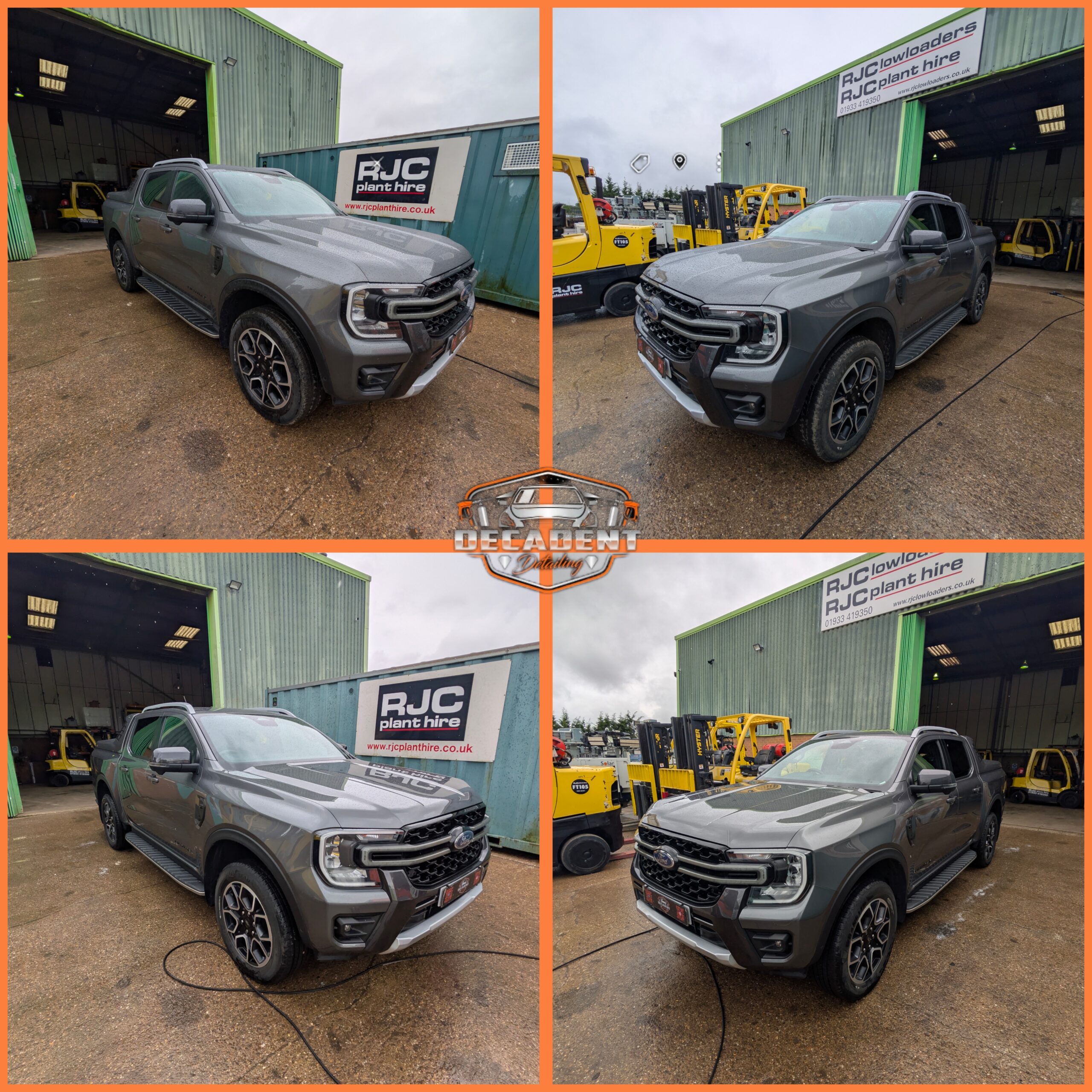Wellingborough mobile detailing service refreshing Ford Ranger—clean panels and protected paintwork for fleet presentation.